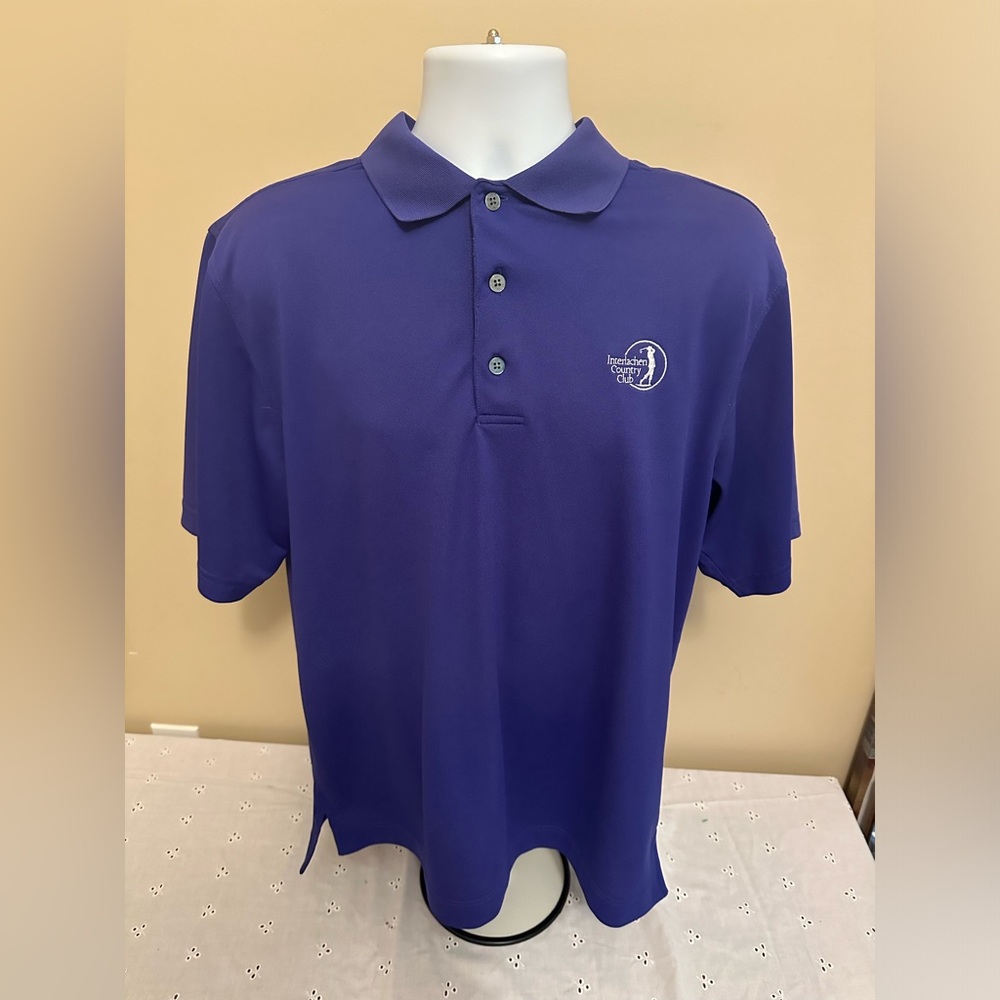 Foot Joy Men's Large Polo With Embroidered Interlachen GC  Logo In FLA Purple